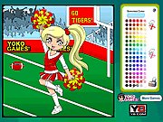 Click to Play Pom Pom Cheerleader Coloring